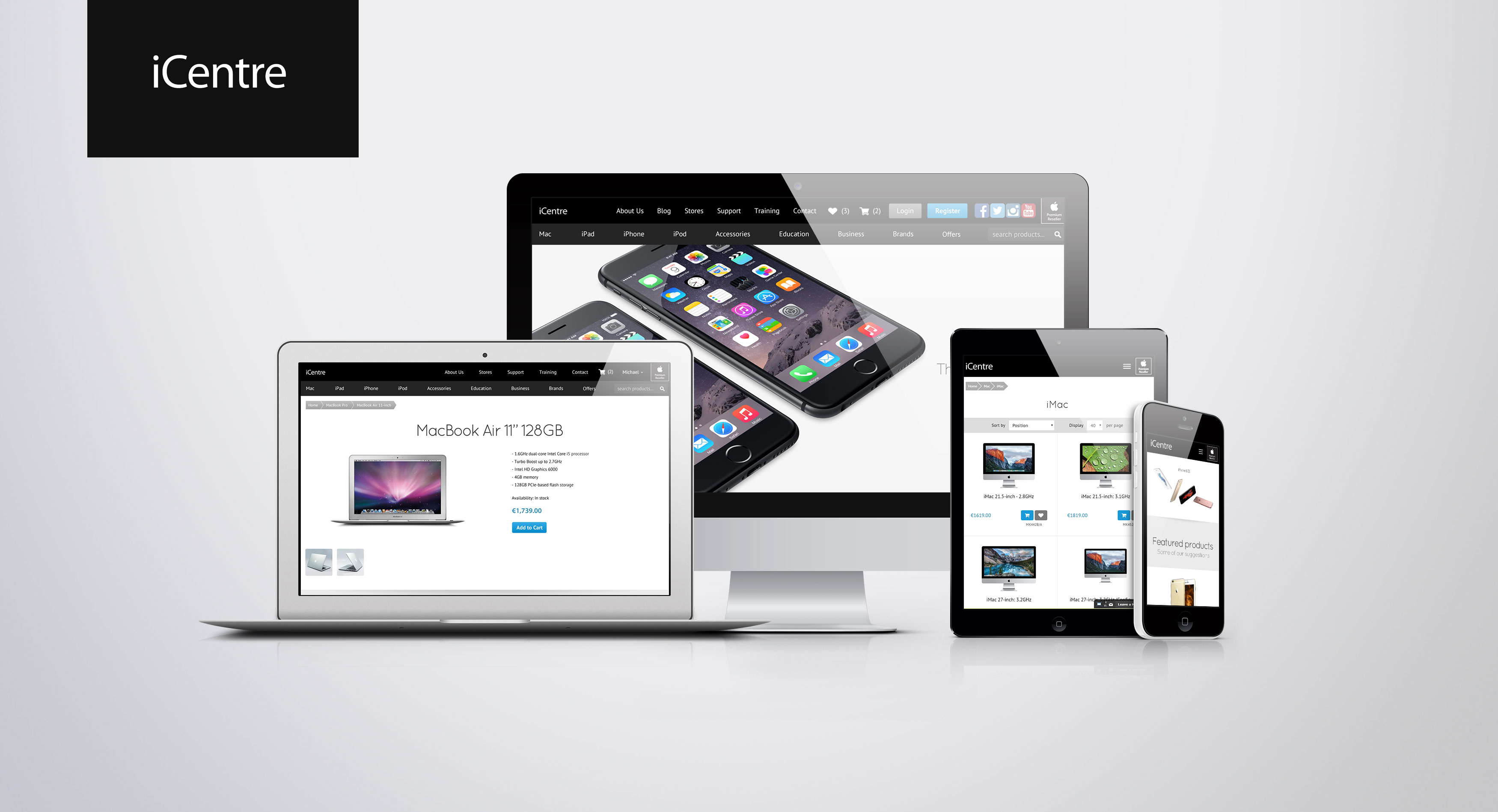 iCentre Online Shop - Web Hosting & Domain Names / Web Design & Development / Support & Maintenance / E-Commerce & eBusiness