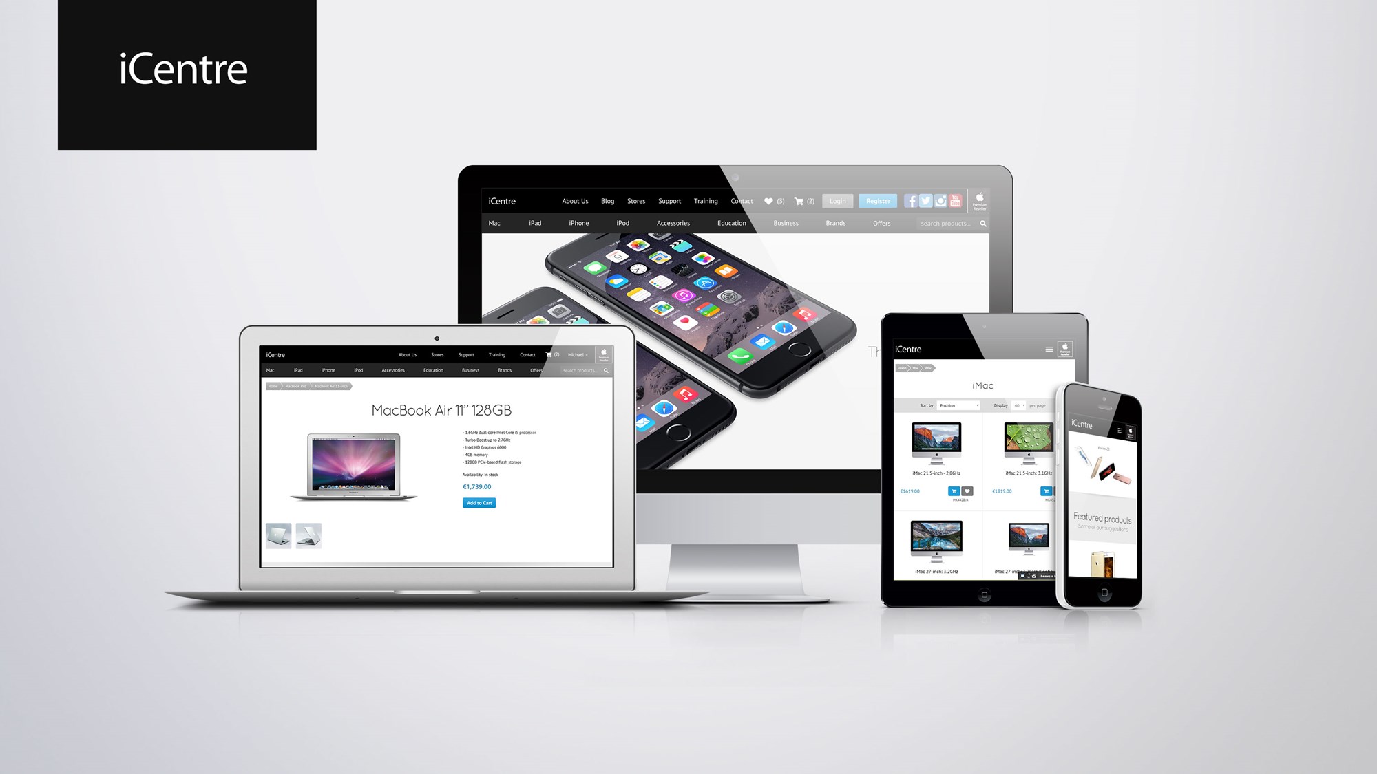 iCentre Online Shop - Web Hosting & Domain Names / Web Design & Development / Support & Maintenance / E-Commerce & eBusiness