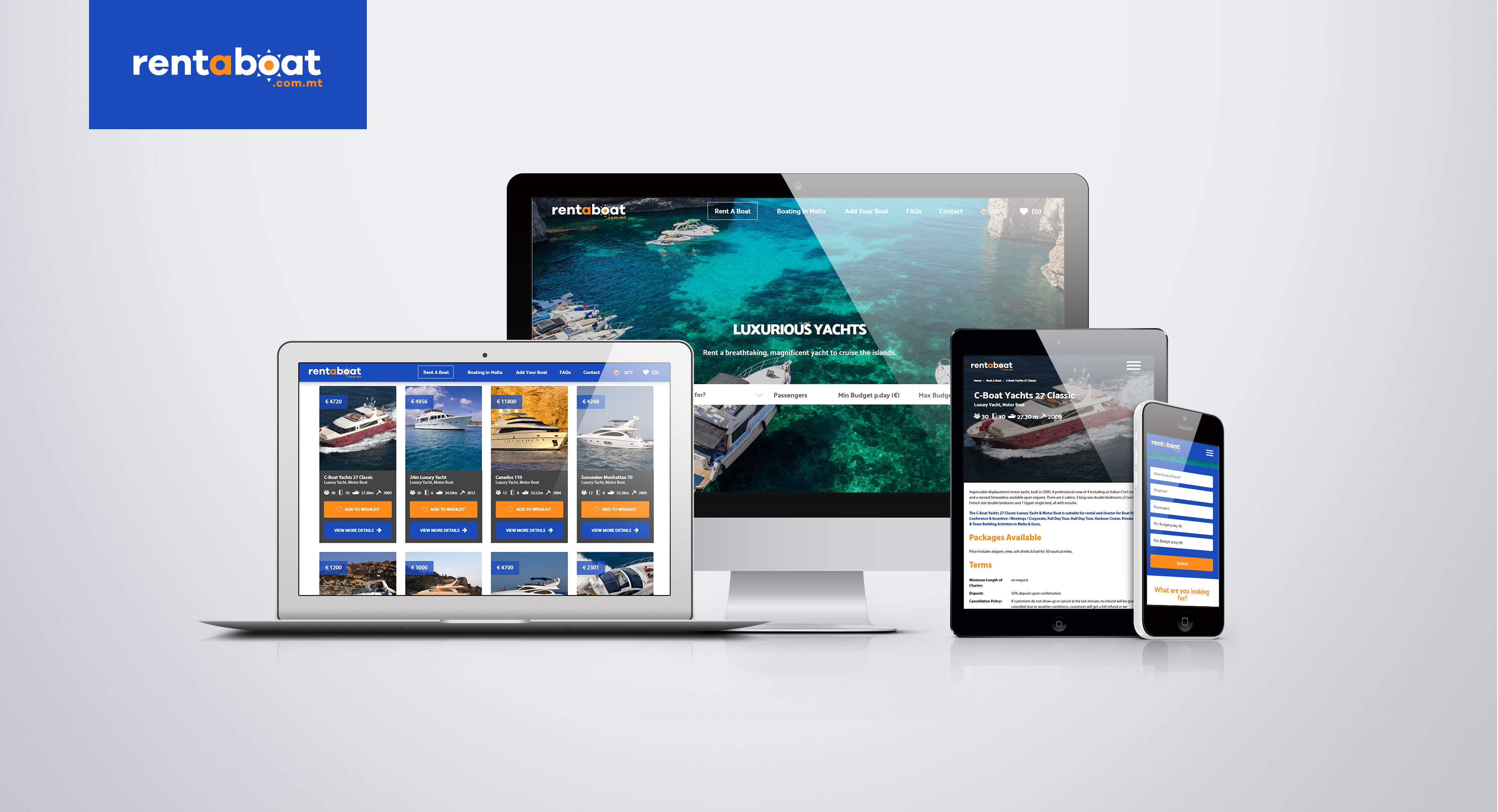 Rent A Boat.com.mt - Web Design & Development / Custom Software Development / E-Commerce & eBusiness / Custom Web Application Development / Support & Maintenance / Web Hosting & Domain Names / Creative, Digital, Social Media & Strategy