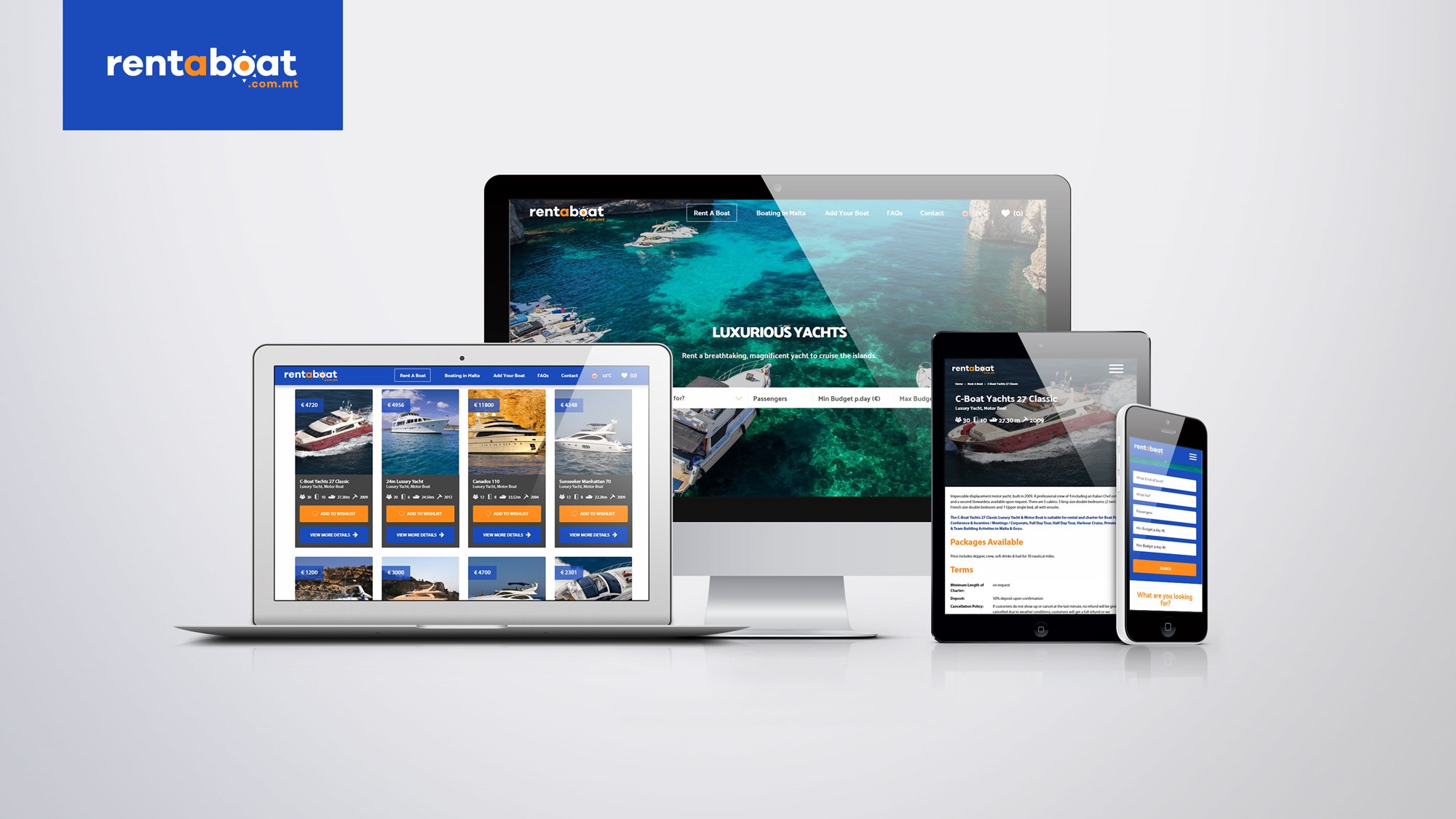 Rent A Boat.com.mt - Web Design & Development / Custom Software Development / E-Commerce & eBusiness / Custom Web Application Development / Support & Maintenance / Web Hosting & Domain Names / Creative, Digital, Social Media & Strategy