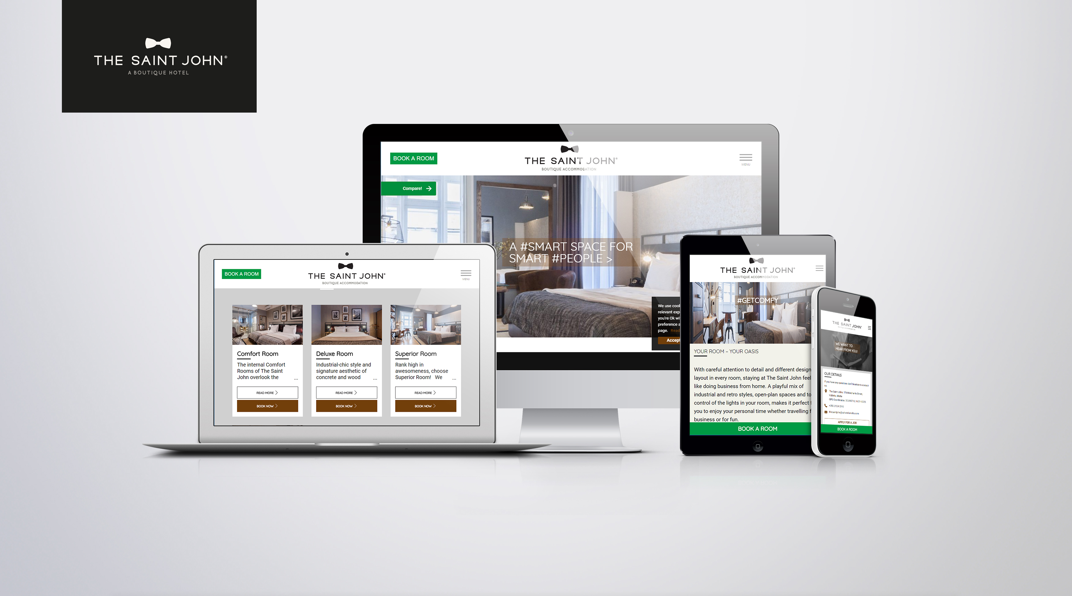 The Saint John Boutique Hotel - Web Design & Development