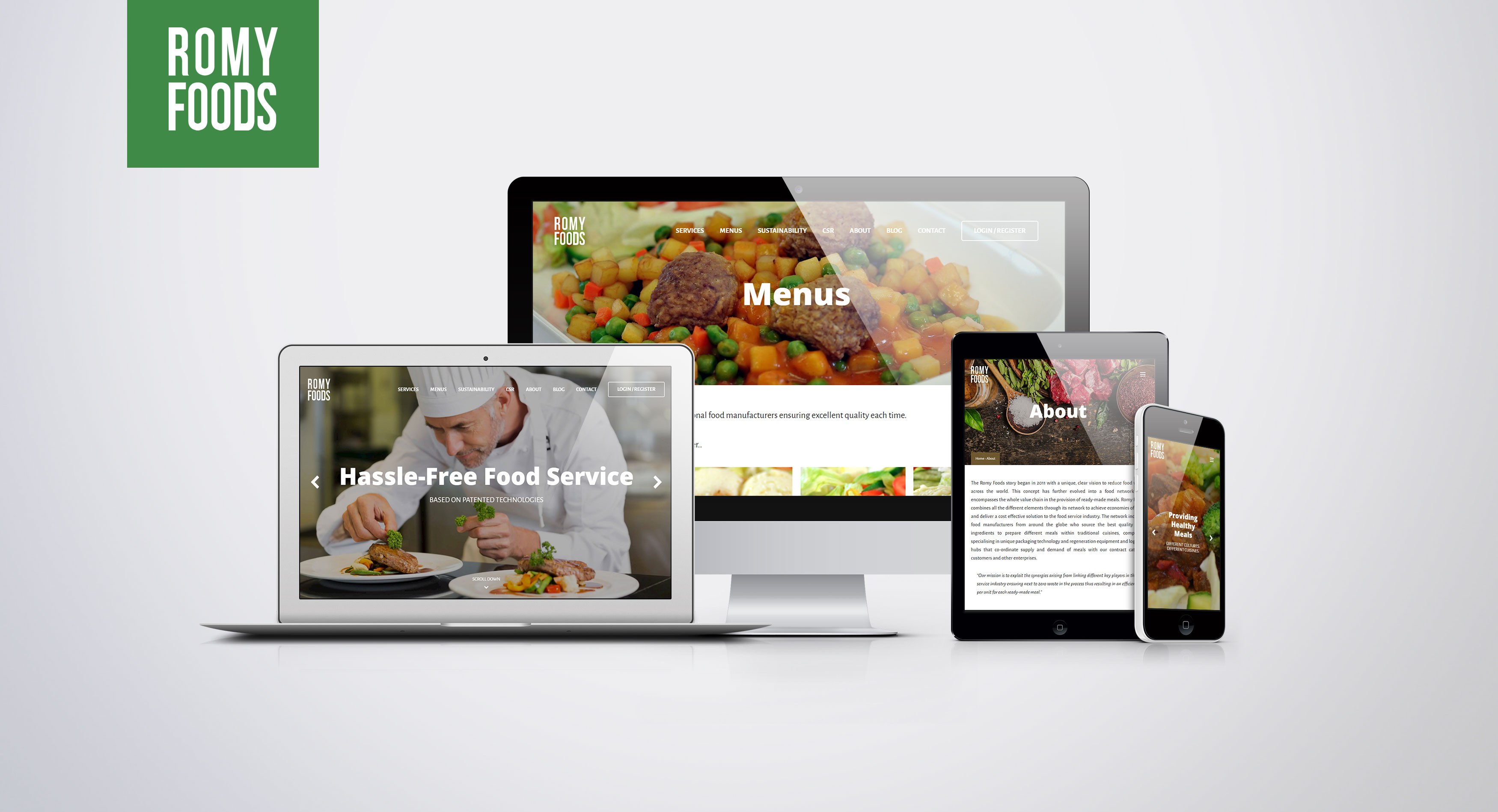 Romy Foods Concept Sites - Support & Maintenance / Web Hosting & Domain Names / Web Design & Development