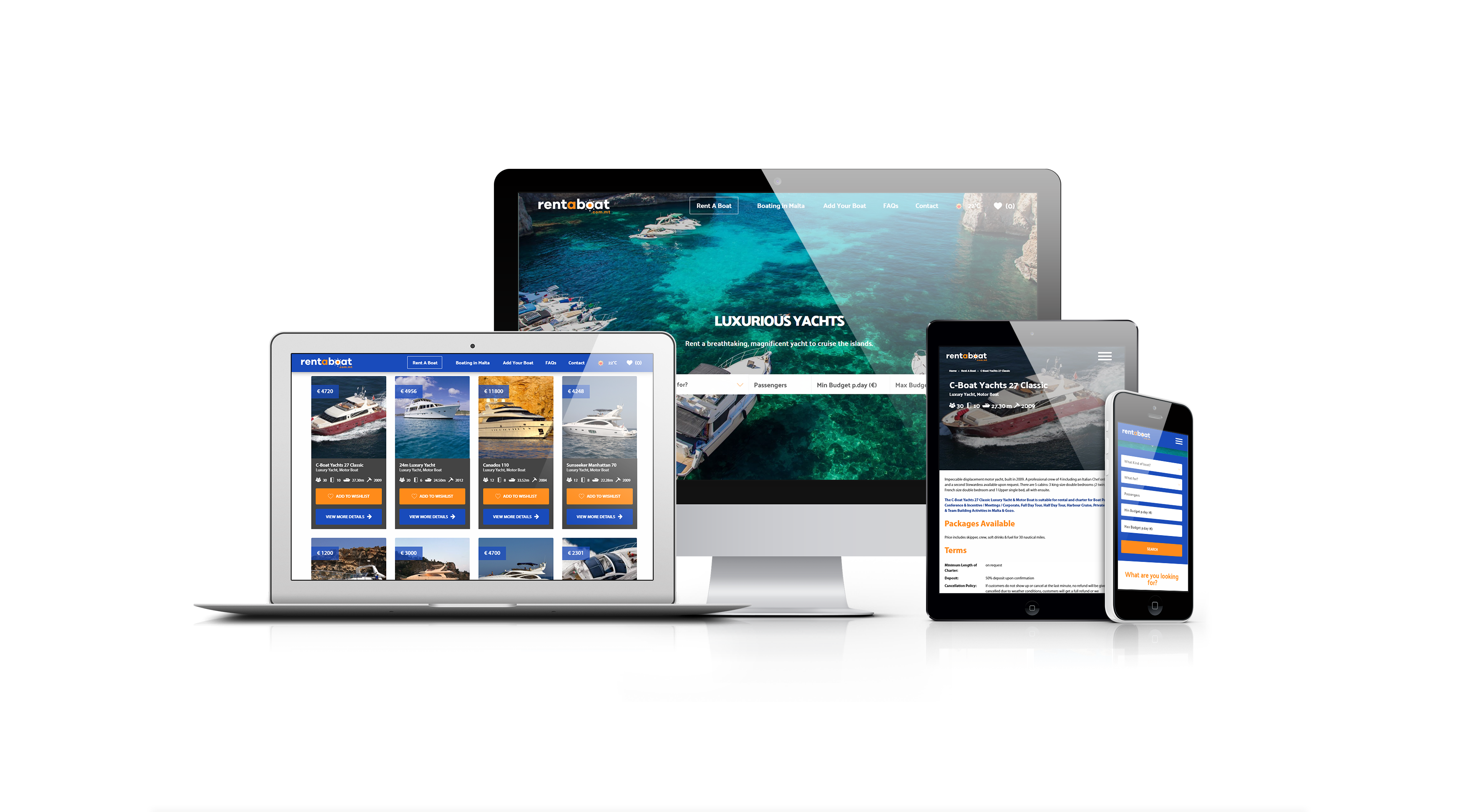 Rent A Boat.com.mt - Web Design & Development / Custom Software Development / E-Commerce & eBusiness / Custom Web Application Development / Support & Maintenance / Web Hosting & Domain Names / Creative, Digital, Social Media & Strategy