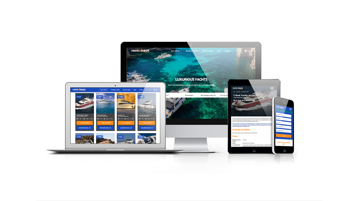 Rent A Boat.com.mt - Web Design & Development / Custom Software Development / E-Commerce & eBusiness / Custom Web Application Development / Support & Maintenance / Web Hosting & Domain Names / Creative, Digital, Social Media & Strategy