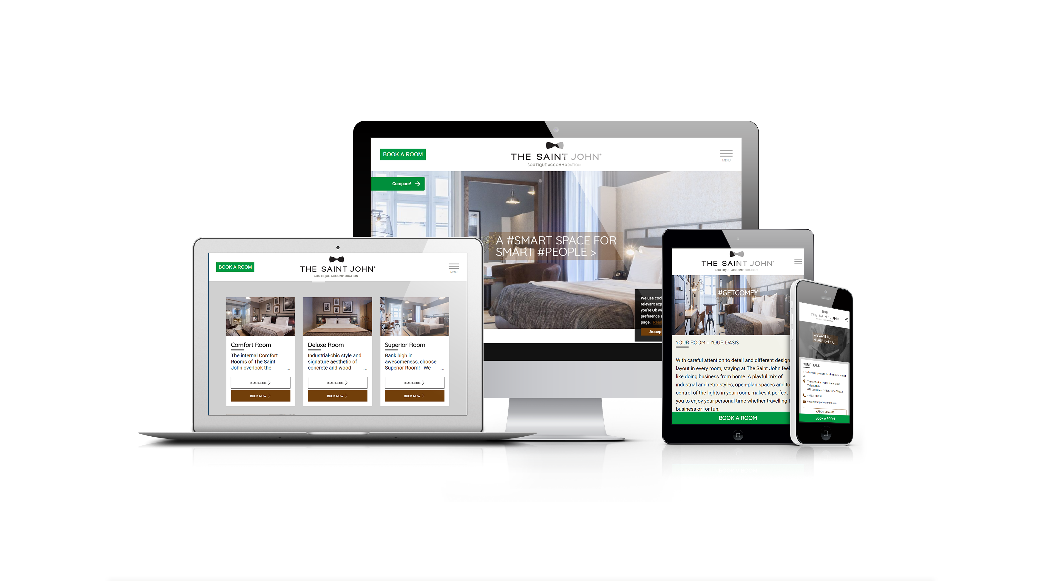 The Saint John Boutique Hotel - Web Design & Development